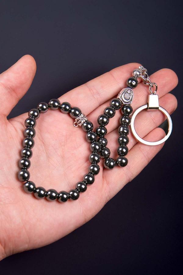 Hematit Taşı Bilek ve Anahtarlık Set Kombini - Image 1