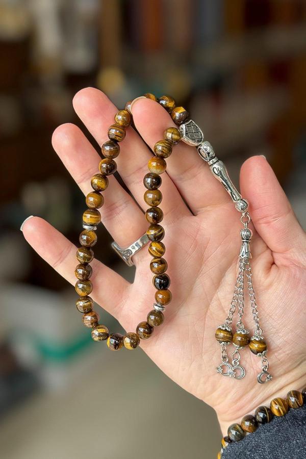 8*8 MM Kaplan Gözü Tesbih - Image 1