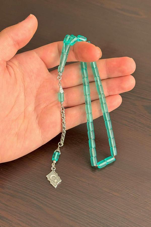 Günlük Kullanım Boy Su Yeşili Uçak Camı Tesbih - Image 1