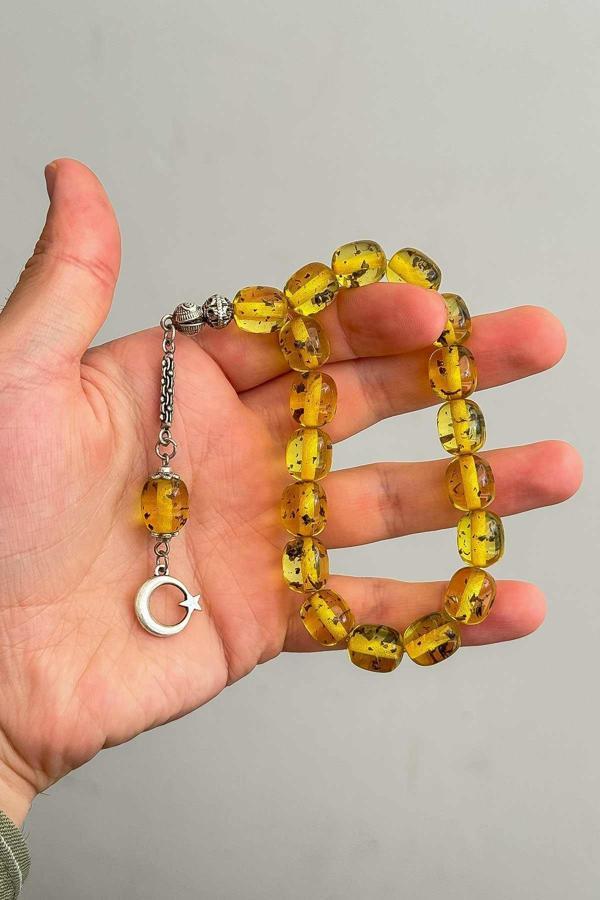 Sarı Çay Fosilli 17'lik Maskot Tesbih - Image 1