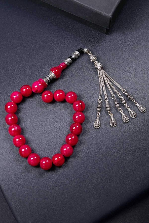 Küre Nakkaş İmameli 17'lik Sıkma Kehribar Tesbih - Image 1