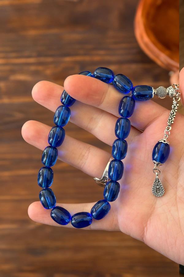 Cam Tesbih Tutkunları İçin Mavi 17'lik Efe Boy Tesbih - Image 1