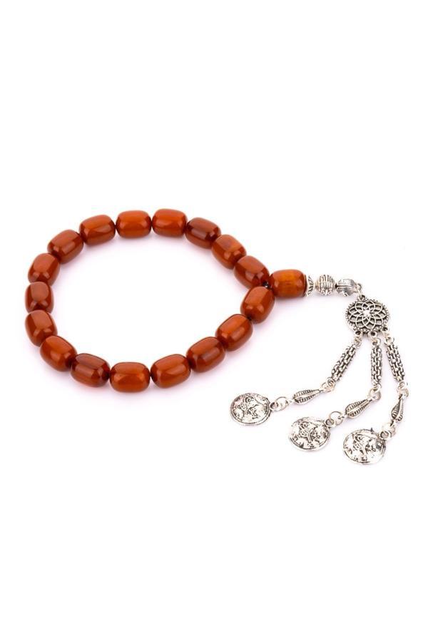 Kahverengi Özel Püsküllü 17'lik Maskot Tesbih - Image 1