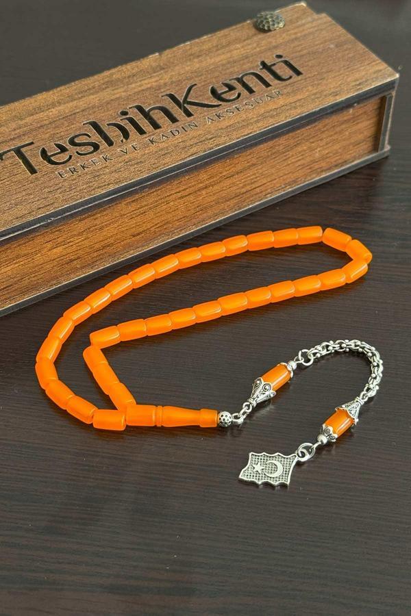 Günlük Kullanım Boy Turuncu Uçak Camı Tesbih - Image 1