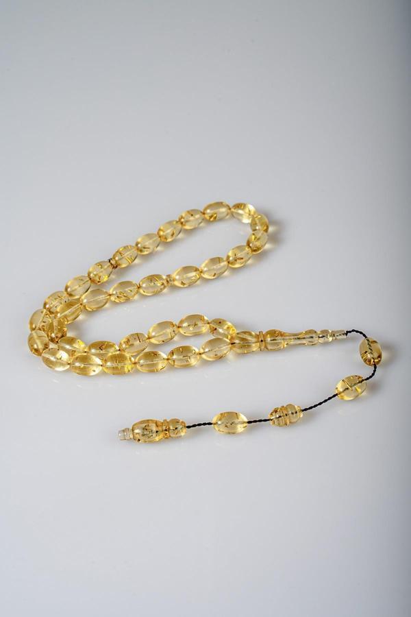 Usta İşçilik Sarı Renk Uçak Camı Tesbih - Image 1