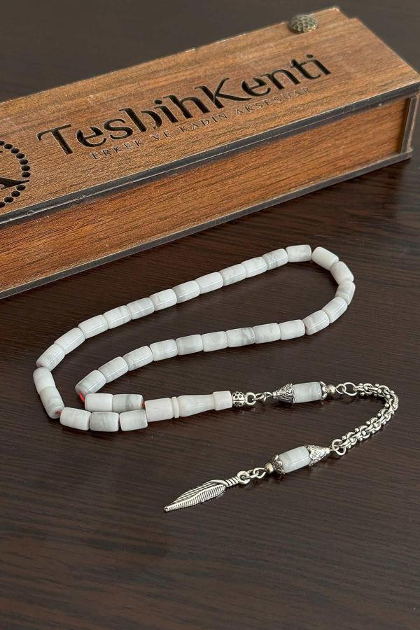 Günlük Kullanım Boy Gri Renk Uçak Camı Tesbih - Image 1