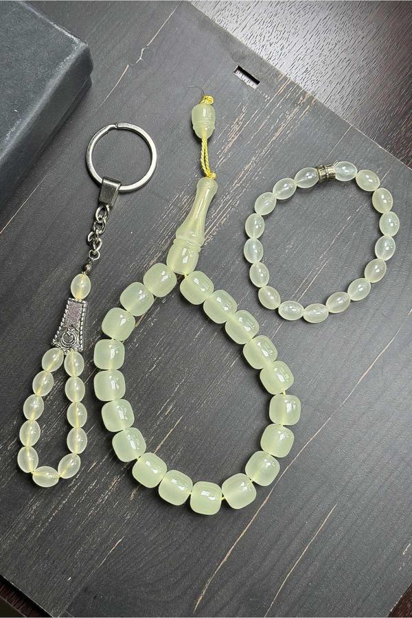 Kedi Gözü Tesbih - Anahtarlık - Bileklik Seti - Image 1