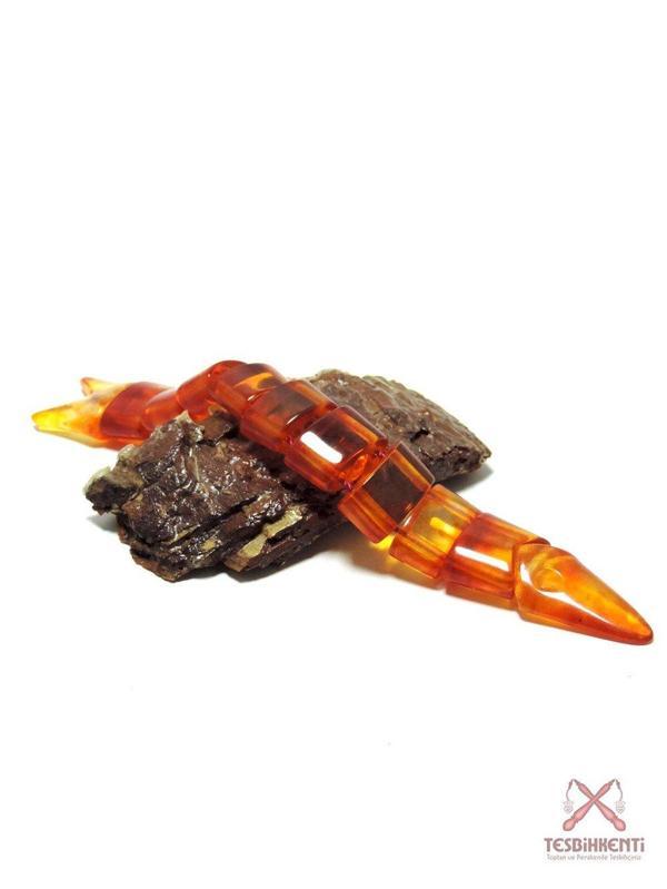 Şeffaf Turuncu Balık Tesbih - Image 1