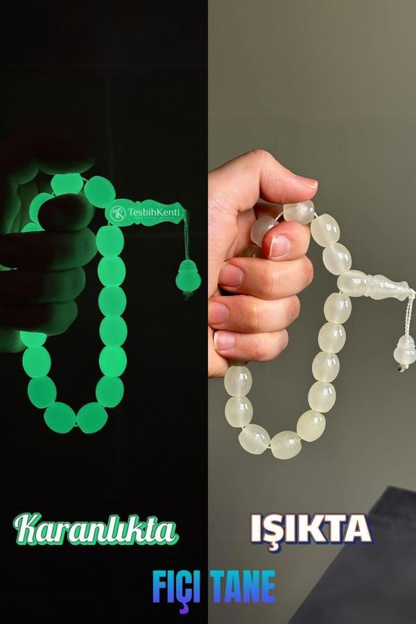 Yüksek Fosforlu 17'li Fıçı Tane Kedi Gözü Tesbih - Image 1