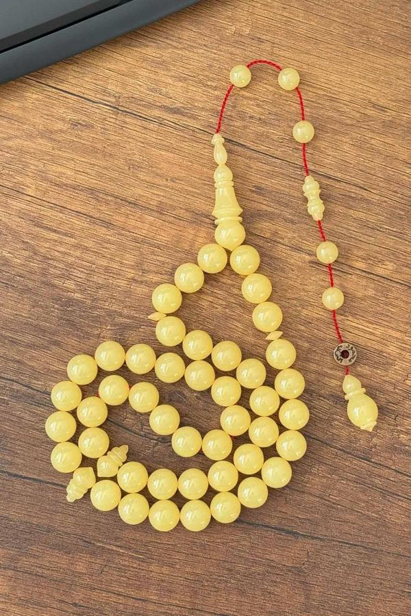 Limon Sarısı Özel Seri 45 Taneli Bakalit Sıkma Tesbih - Image 1