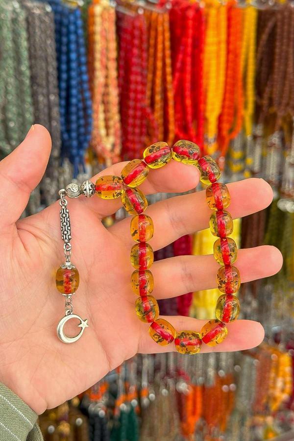 Turuncu Çay Fosilli 17'lik Maskot Tesbih - Image 1