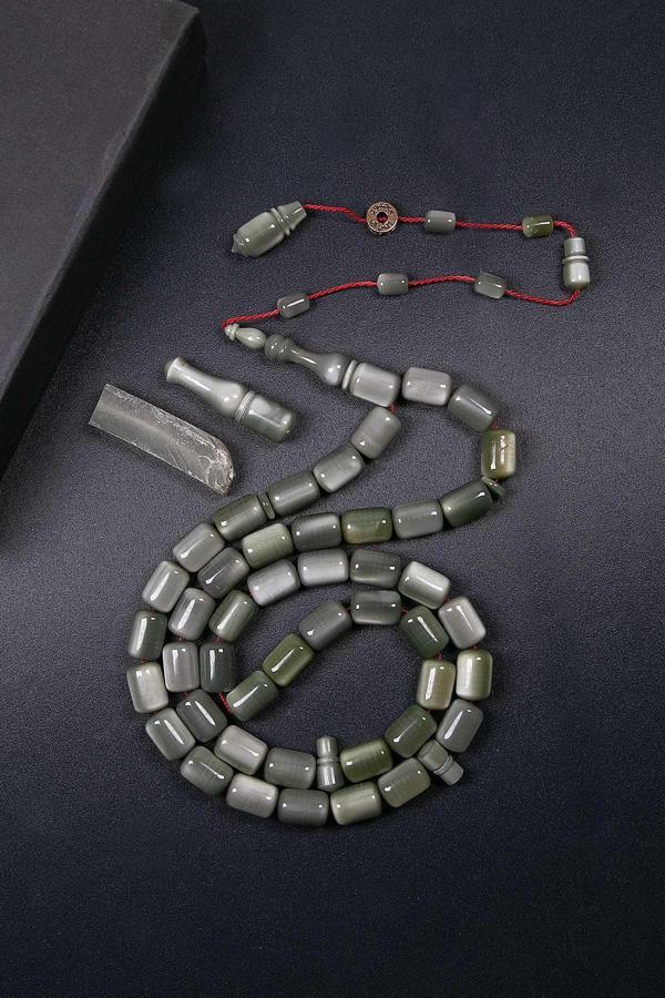 Sedefli Usta İşçilik 45 Taneli Eski Fransız Galalit Tesbih - Image 1