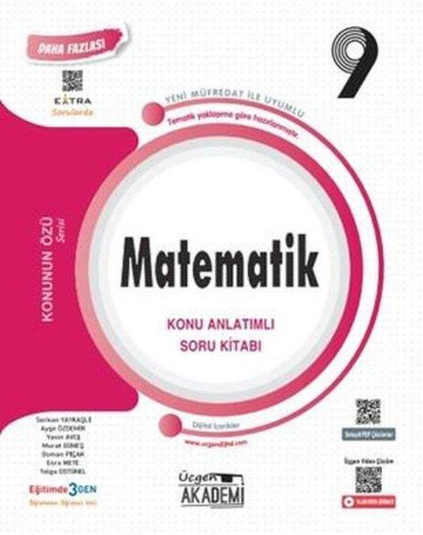 9. Sınıf Konunun Özü - Matematik Konu Anlatımlı Soru Kitabı - Üçgen Akademi - Image 1