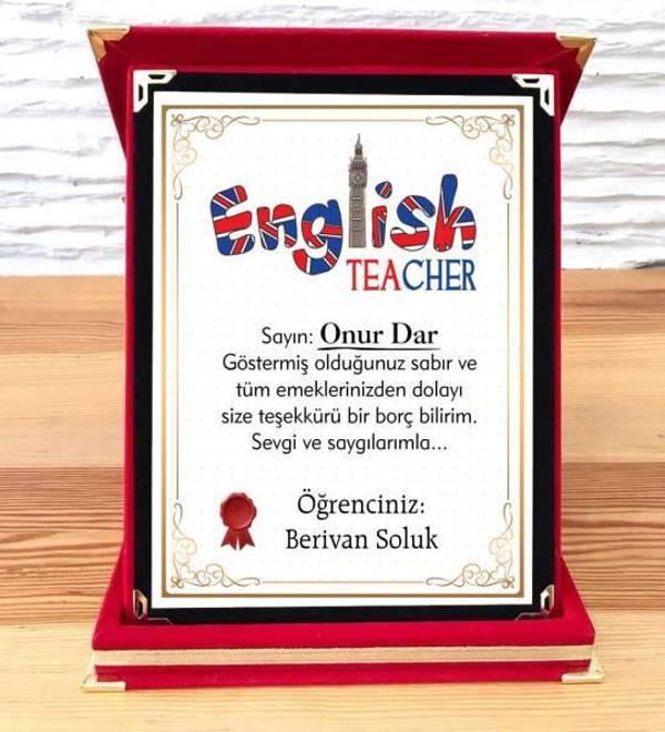 İngilizce Öğretmenine Plaket - Image 1