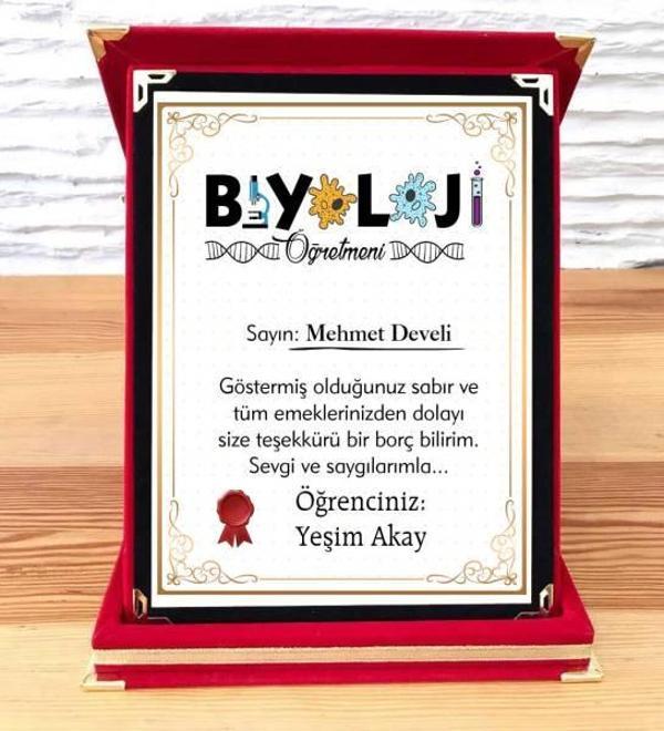 Biyoloji Öğretmenine Plaket - Image 1