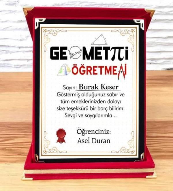 Geometri Öğretmenine Plaket - Image 1