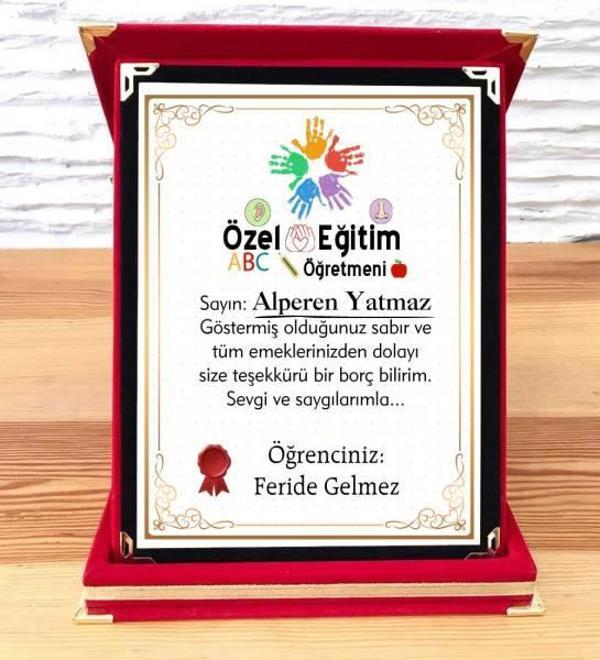 Özel Eğitim Öğretmenine Plaket - Image 1