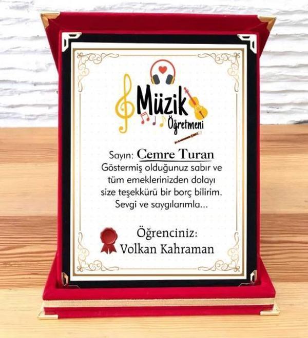 Müzik Öğretmenine Plaket - Image 1