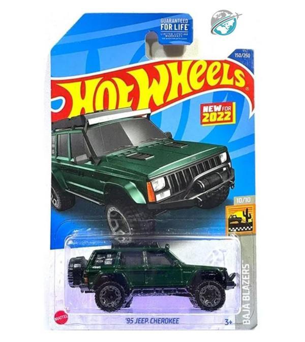 Hot Wheels - Jeep Cherokee (1/64) Yeşil - Yurt Dışı Uzun Kartonet - 2022 Case - Image 1