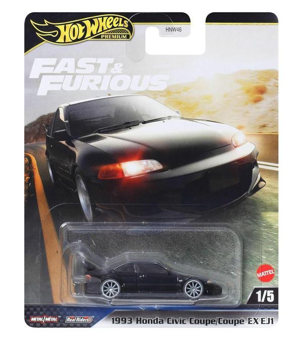 Hot Wheels Premium - 1993 Honda Civic Coupe/Coupé EX EJ1 (1/64) Fast & Furious - Image 1