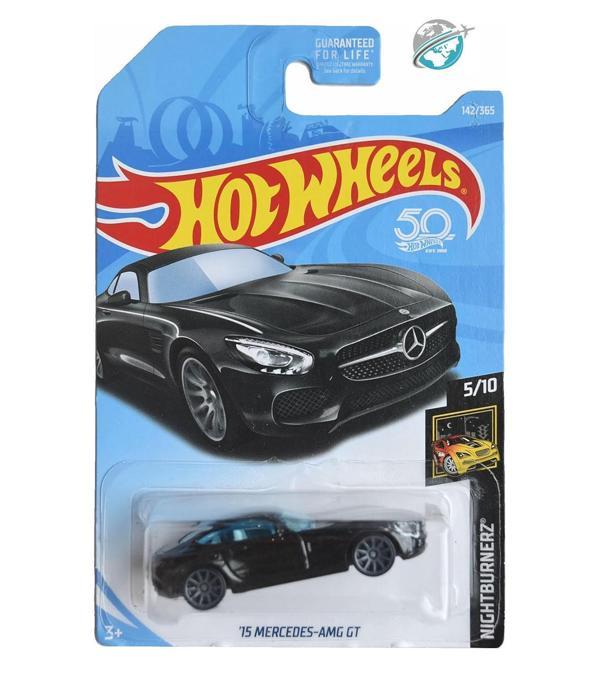 Hot Wheels - '15 Mercedes AMG GT (1/64) Siyah - Yurt Dışı Uzun Kartonet - 2018 Case - Image 1