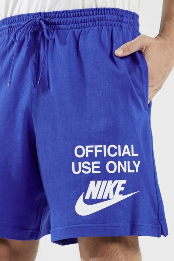 Nike Club Erkek Pamuklu Mavi Şort - Image 1