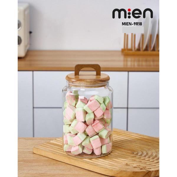 MİEN AKASYA KAPAKLI BOROSİLİKAT CAM KAVANOZ 1600 ml - Image 1