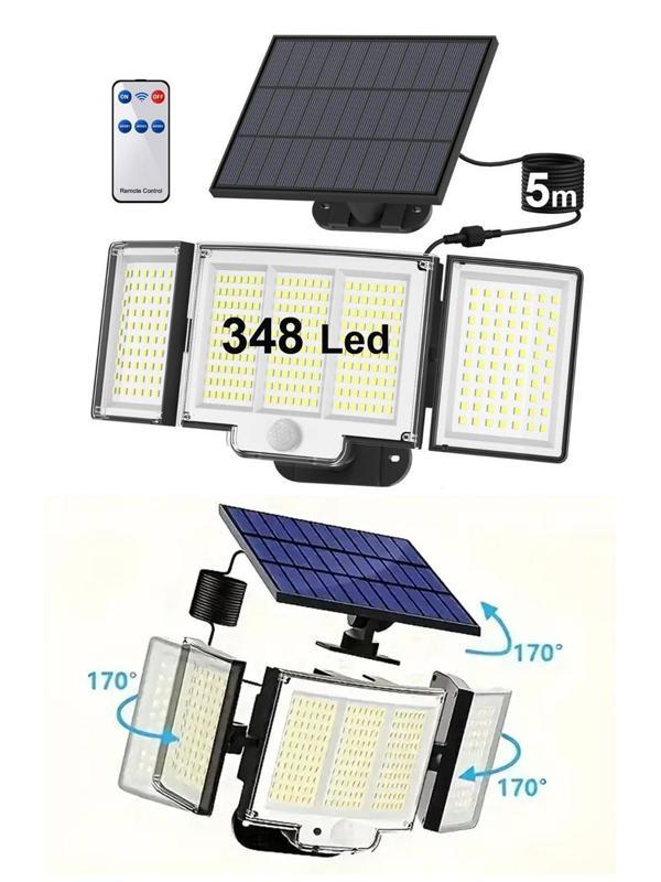 Greentech 348 Ledli, Güneş Enerjili, Hareket Sensörlü, 3 Taraflı Aydınlatma / GT-SL30 - Image 1