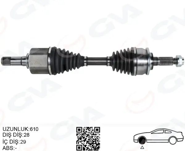 ÖN AKS KOMPLE SOL FORD RANGER TKE 2011 2.2 TDCI 4 4 AB393A428CC 1749219 UF9T2560XB - Image 1