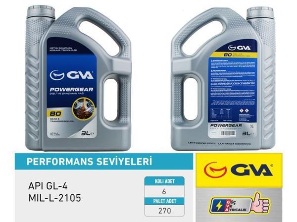 ŞANZIMAN YAĞI 80W API GL-4 3 LT 80W (6 ADET) - Image 1