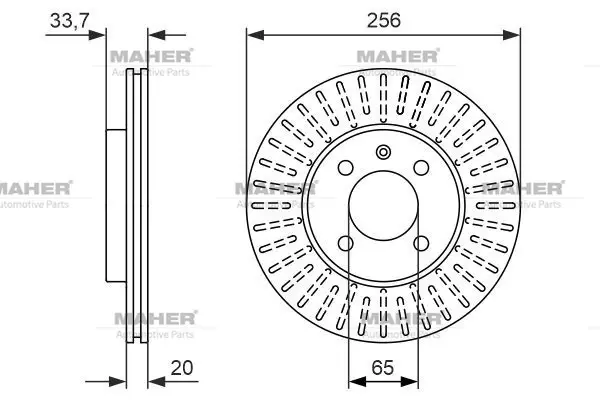 FREN DİSKİ POLO CLASSIC / GOLF3 / CADDY 1997-2001 / ÖN 256MM 321615301D (2 ADET) - Image 1