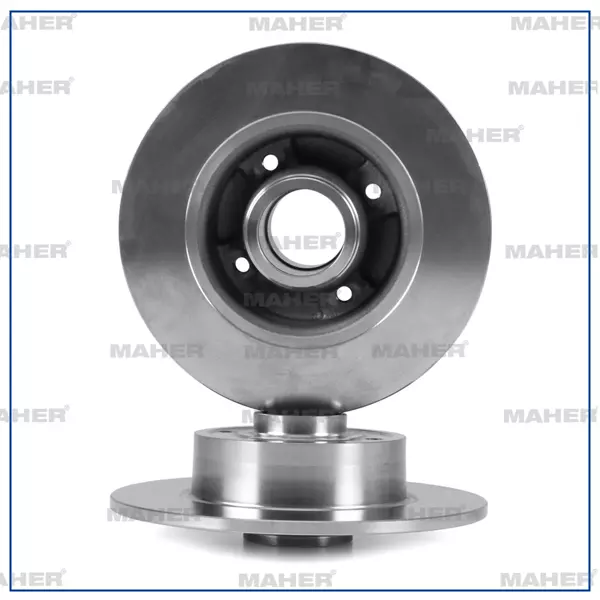 FREN DİSKİ MEGANE 2 2002-2008 / CLIO 3 2005-2012 ABSLİ PORYALI RULMANSIZ ARKA DÜZ 240-4 7701207823 - Image 1