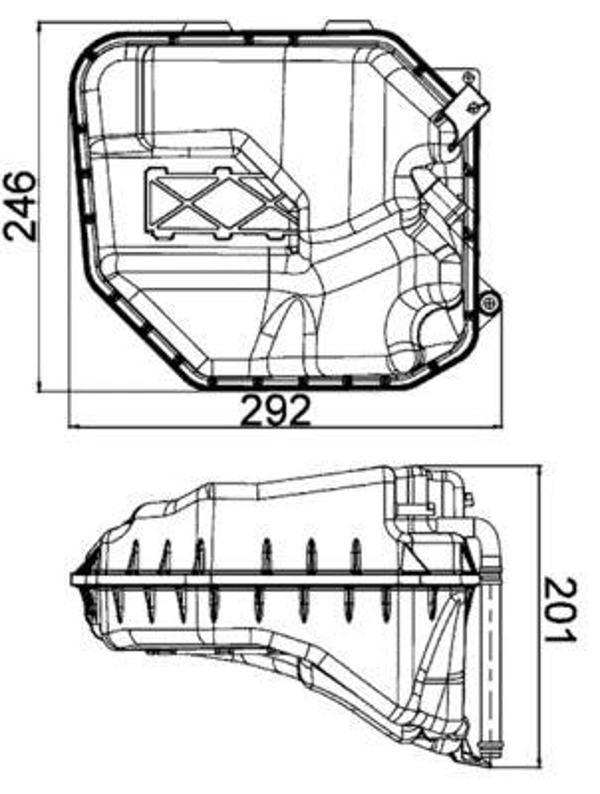 GENLEŞME KAVANOZU VW TOUAREG 2002-2010 -Q7 2006-2015 RADYATÖR EK SU DEPOSU 7L0121407C 7L0121407E 7L0121407F - Image 1