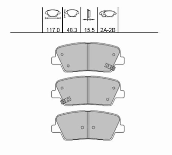 FREN BALATA SANTAFE 2013-2017 / SORENTO 2011-2015 DİSK ARKA 58302 2WA70 - Image 1