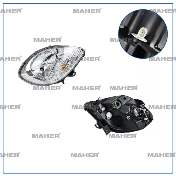 FAR KANGOO 2003-2007 MOTORLU SAĞ BEYAZ SİNYALLİ 8200236591 - Image 1