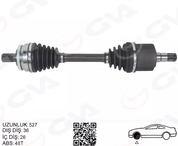 ÖN AKS KOMPLE SOL VOLVO S60 1 2.0 T 2.4 2004-2010 570 2 2.0 T 2.4 2004-2010 9480544 8689210 - Image 1