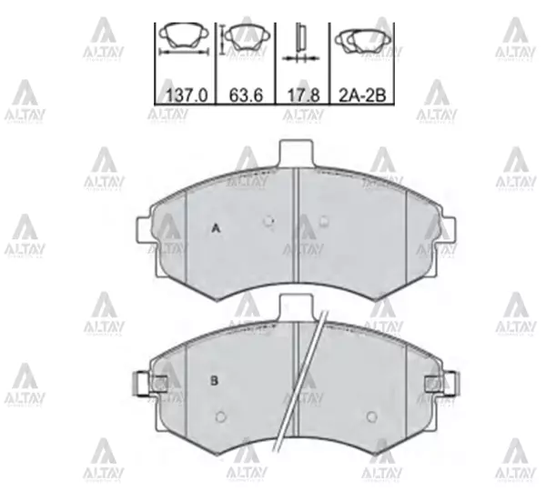 FREN BALATA ELANTRA 2001-2003 / GETZ 08 DİZEL / MATRIX 2006-2011 / SONATA 2.4 ÖN 58101 2DA31 - Image 1