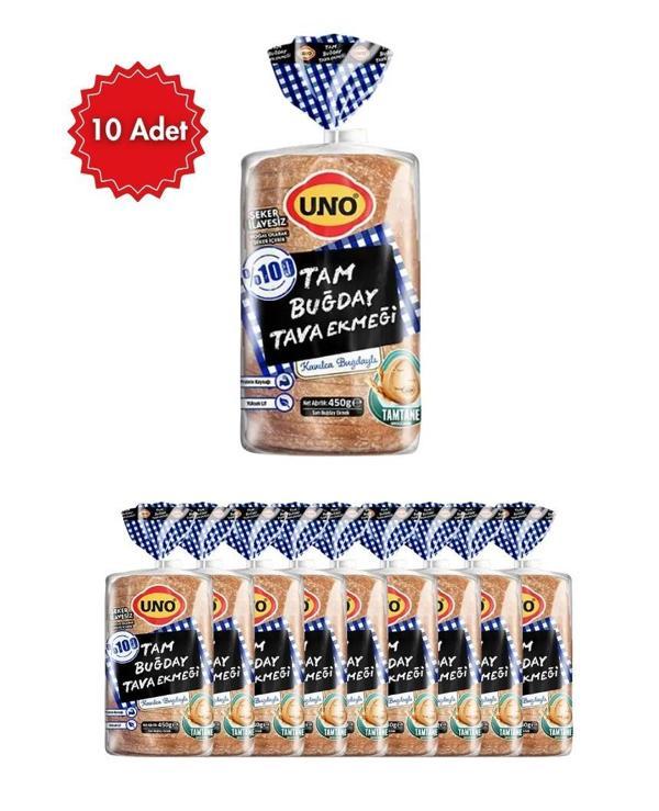 Uno %100 Tam Buğday Tava Ekmeği Kavılca Buğdaylı x 10 Paket – Doğal Lif Kaynağı, Yumuşak ve Doyurucu Lezzet - Image 1
