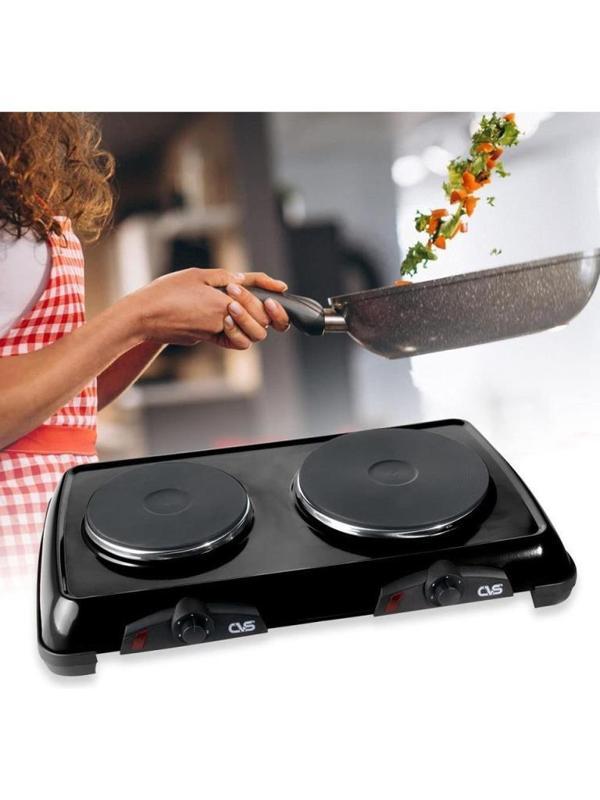 CVS DN 202 Twinn Siyah İkili Elektrikli Ocak - Image 1