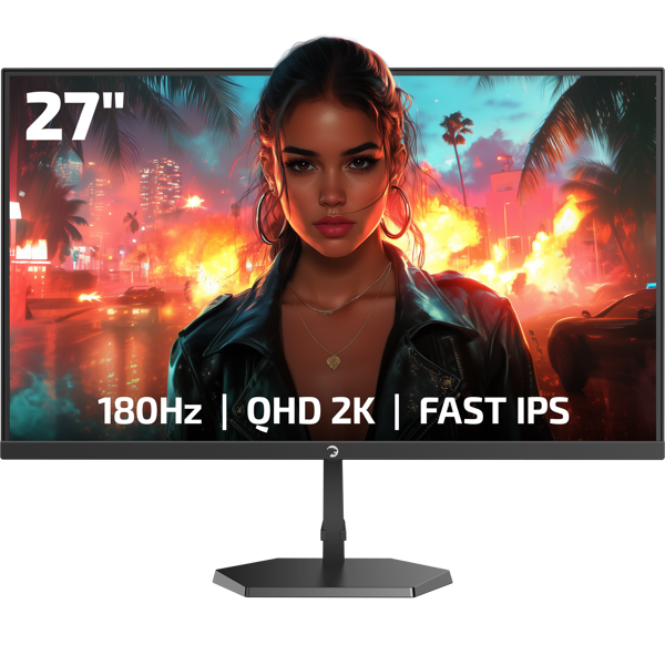 GamePower Kaze Q80 27'' Flat Fast IPS 180Hz 0.5Ms QHD 2K Gaming Monitör (Sıfır Ölü Piksel Garantili) - Image 1