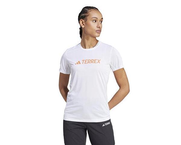 adidas Terrex W Mt Log Tech T Kadın Koşu Tişörtü IY9421 Beyaz - Image 1