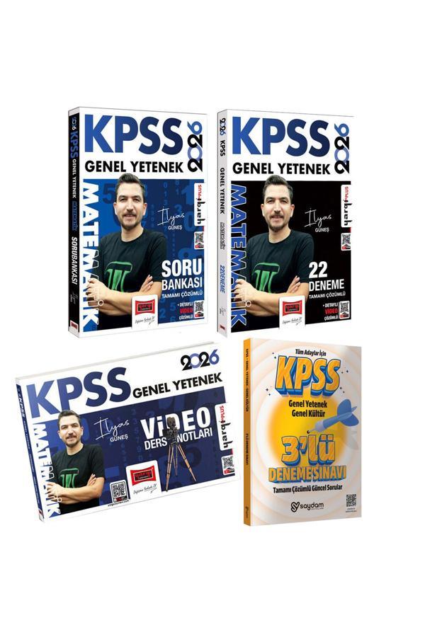 2026 KPSS Matematik Video Ders Notları-Tamamı Çözümlü Matematik Soru Bankası-22 Deneme(İlyas Güneş) - Yargı Yayınları - Image 1