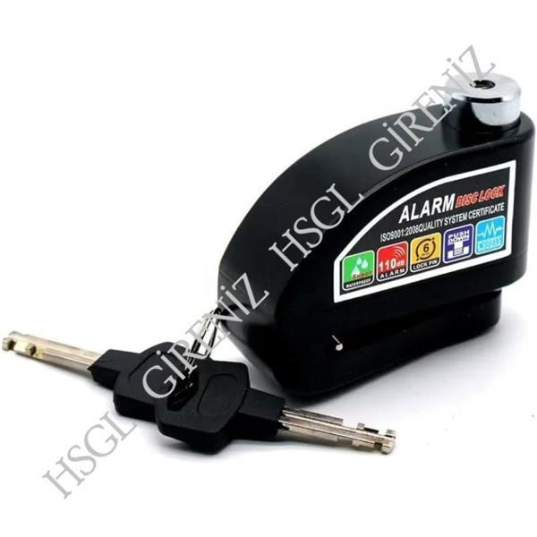 HSGL Motosiklet Alarmlı Disk Kilidi  Su Geçirmez, Çelik Gövdeli, 110 dB Sesli Güvenlik Kilidi (Anahtarlı) - Image 1