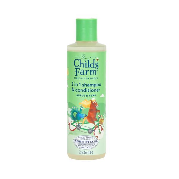 Childs Farm Elma ve Armut Özlü 2 in 1 Şampuan ve Saç Kremi 250 ml - Image 1
