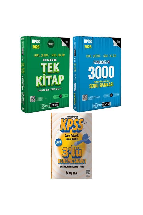 2026 KPSS GYGK Konu Anlatımlı Tek Kitap(688 sf)Ezberbozan 3000 Video Çözümlü Soru Bankası(528 sf) - Pegem Akademi Yayıncılık - Image 1