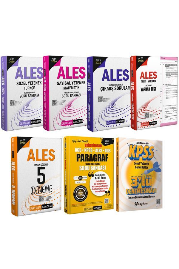 2026 ALES Sözel-Sayısal Yetenek Soru Bankası-Yaprak Test-Çözümlü 5 Deneme-Çıkmış Sorular-Paragraf - Pegem Akademi Yayıncılık - Image 1