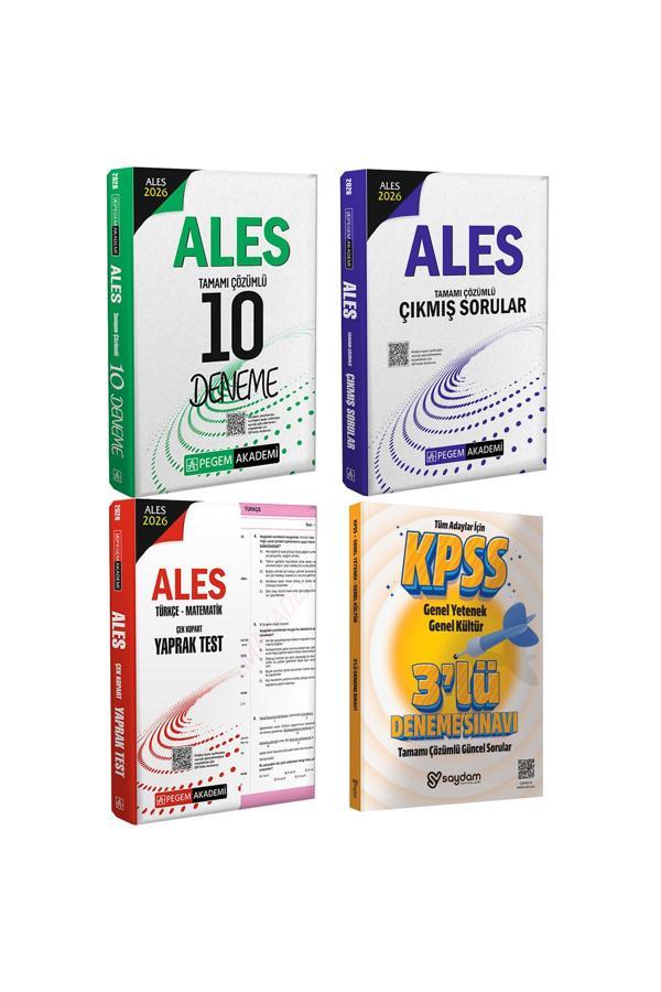 2026 ALES Türkçe-Matematik Çek Kopart Yaprak Test-Çözümlü 10 Deneme-Çözümlü Çıkmış Sorular - Pegem Akademi Yayıncılık - Image 1