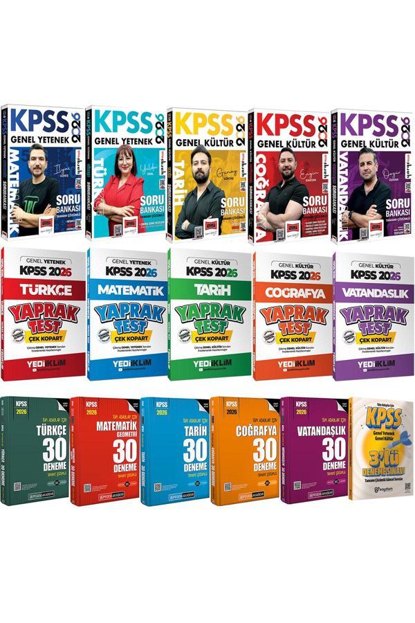 2026 KPSS Lisans Karma Set(Tüm Dersler Çözümlü Soru Bankası-30 Deneme-Çek Kopart Yaprak Test) - Pegem Akademi Yayıncılık - Image 1
