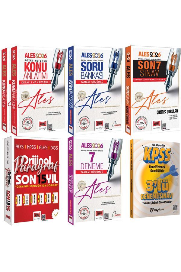 2026 ALES VIP Sözel-Sayısal Yetenek Konu Anlatımı 2Cilt-Soru Bankası-7Deneme-Çıkmış Sorular-Paragraf - Yargı Yayınları - Image 1