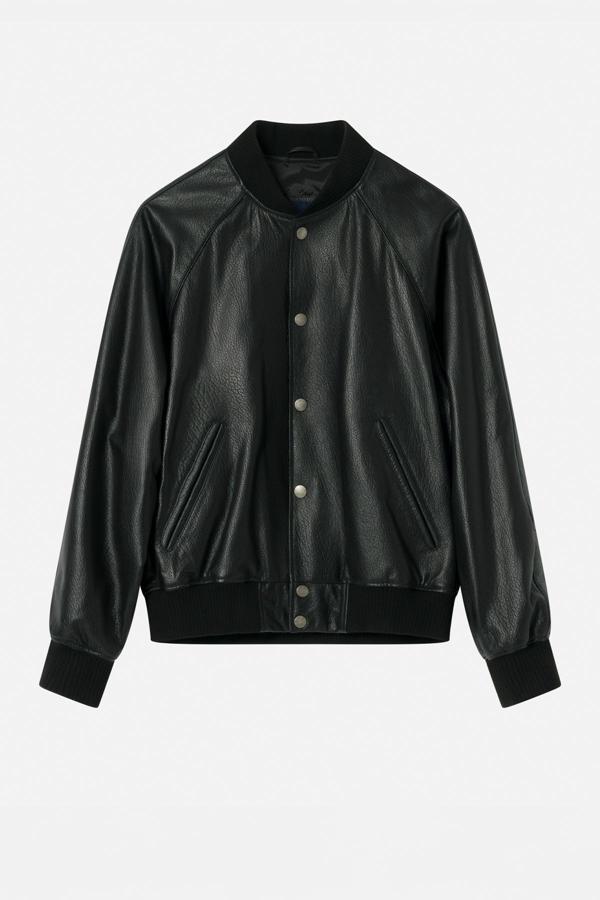 DERİCLUB Antony Erkek Ribanalı Deri Mont SİYAH - Image 1